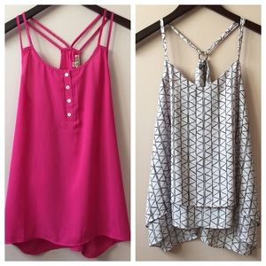 Strappy summer tank bundle. Size Small & Medium